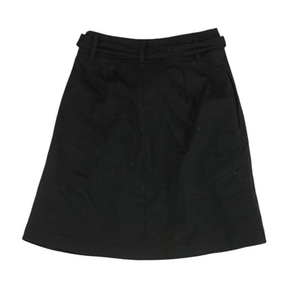 Black Solid Mini Skirt
