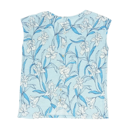 Blue Floral Blouse