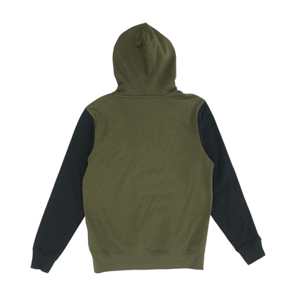 Green Color Block Hoodie Pullover