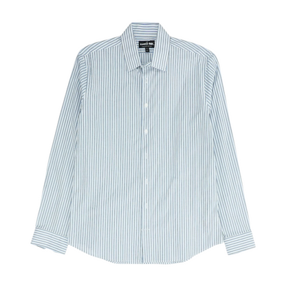 Blue Striped Long Sleeve Button Down