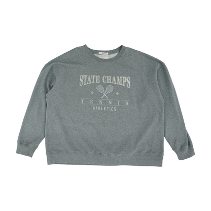 Gray Solid Sweatshirt Pullover