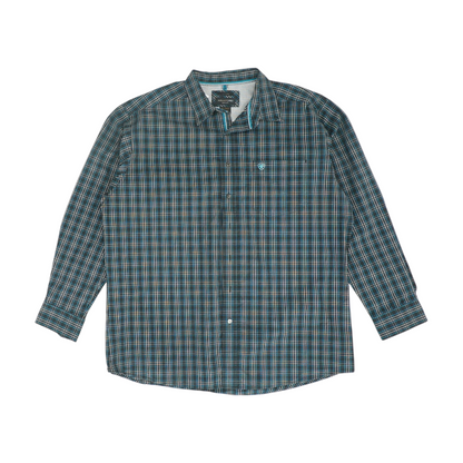 Black Plaid Long Sleeve Button Down