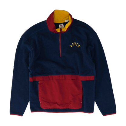 Navy Color Block 1/4 Zip Pullover