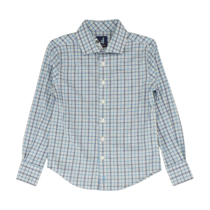 Blue Plaid Long Sleeve Button Down