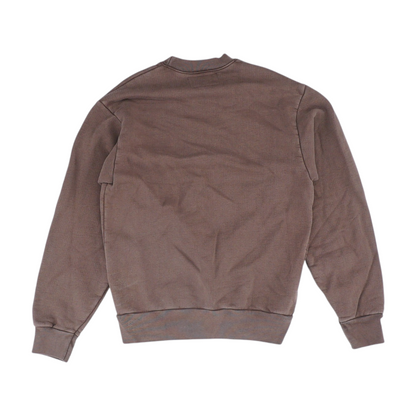 Brown Solid Sweatshirt Pullover