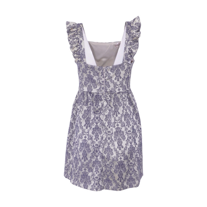 Gray Floral Mini Dress