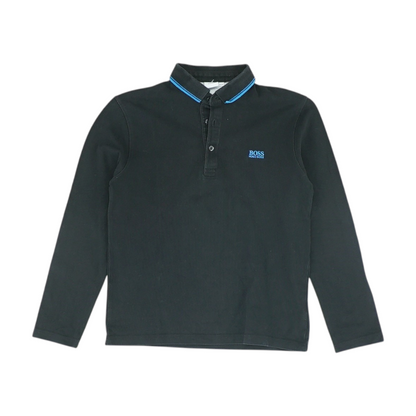 Black Long Sleeve Polo