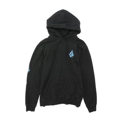 Black Solid Hoodie Pullover