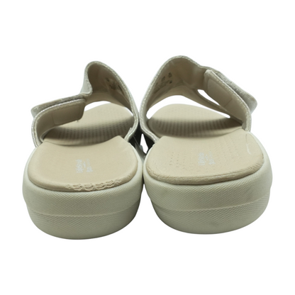 Beige Wedged Sandals