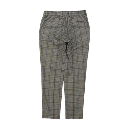 Black Houndstooth Regular Pants