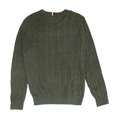 Green Solid Pullover Sweater