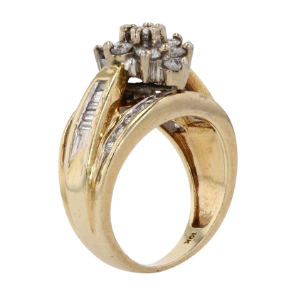 1 ctw 10K Two-Tone Gold Diamond Fashion Ring