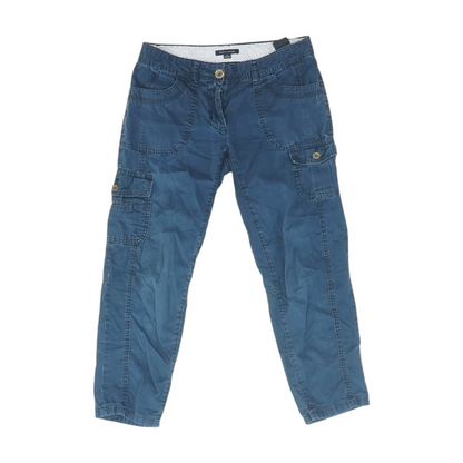 Blue Solid 5-Pocket Capris