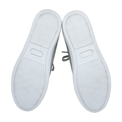 Gray Leather Lace Up Casual Shoes
