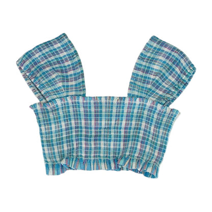 Blue Misc. Sleeveless Blouse
