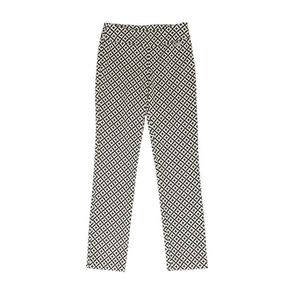 Black Geometric Dress Pants