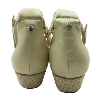 Beige Wedged Sandals