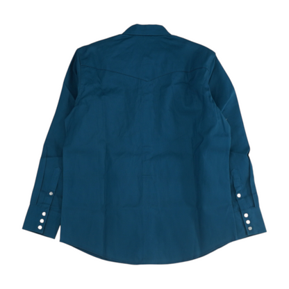 Teal Solid Long Sleeve Button Down