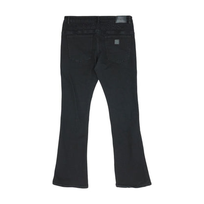 Black Plus High Rise Straight Leg Jeans