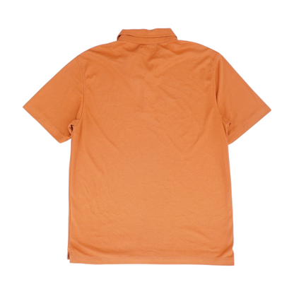 Orange Solid Short Sleeve Polo