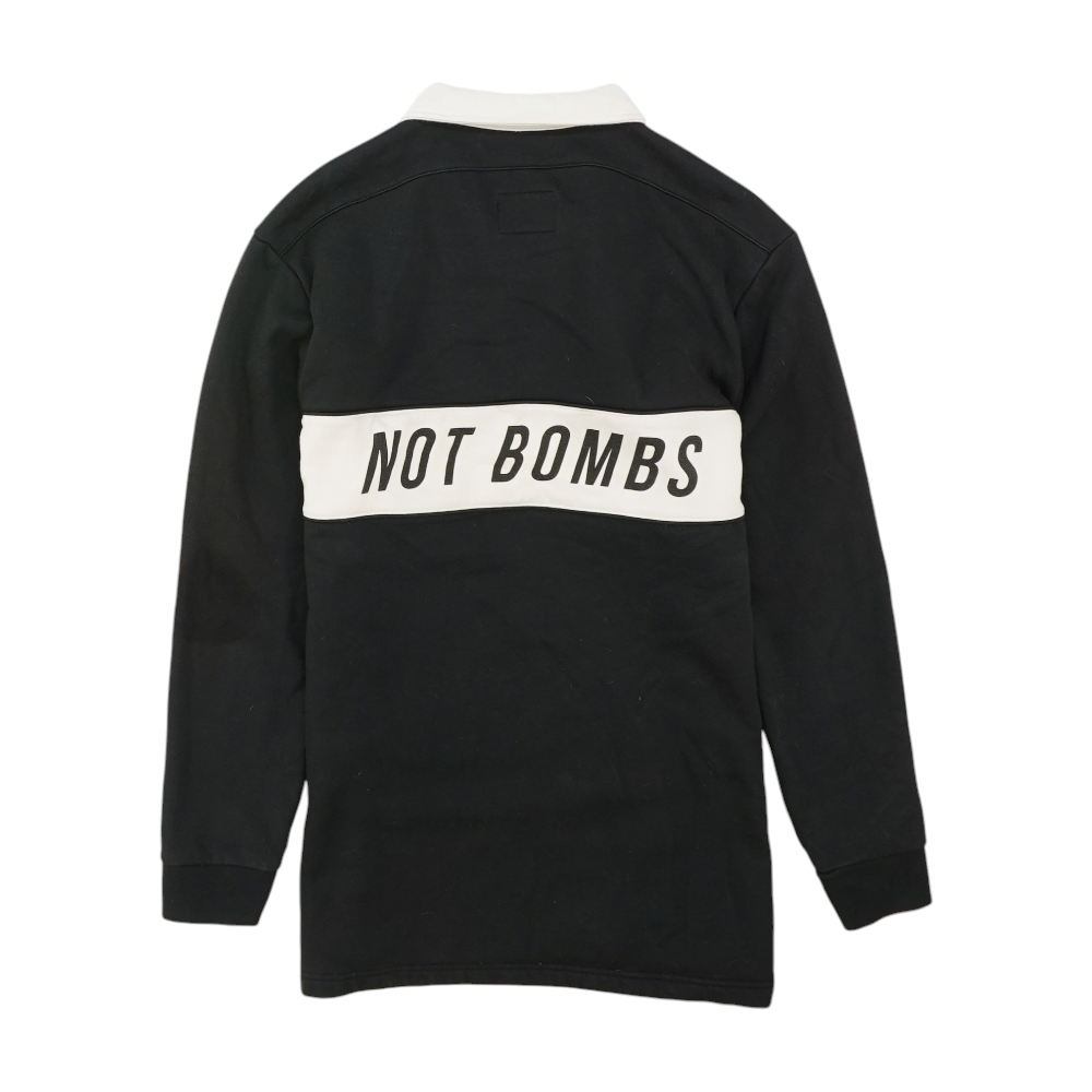 Black Color Block Sweatshirt Pullover
