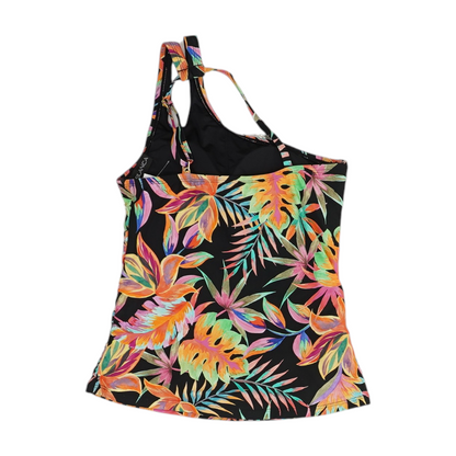 Black Tropical Swim Top