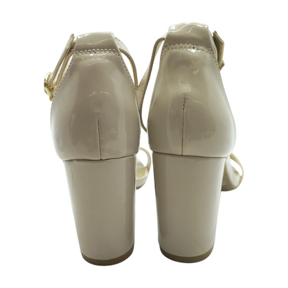 Beige Block Heels