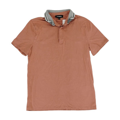 Peach Solid Short Sleeve Polo