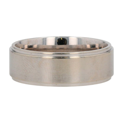 14K White Gold Flat Brushed Finish Band