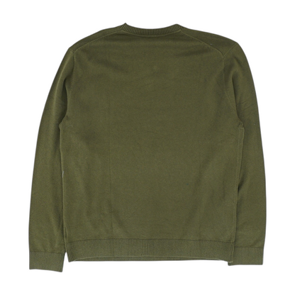 Olive Solid Pullover Sweater