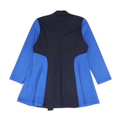 Blue Color Block Coat