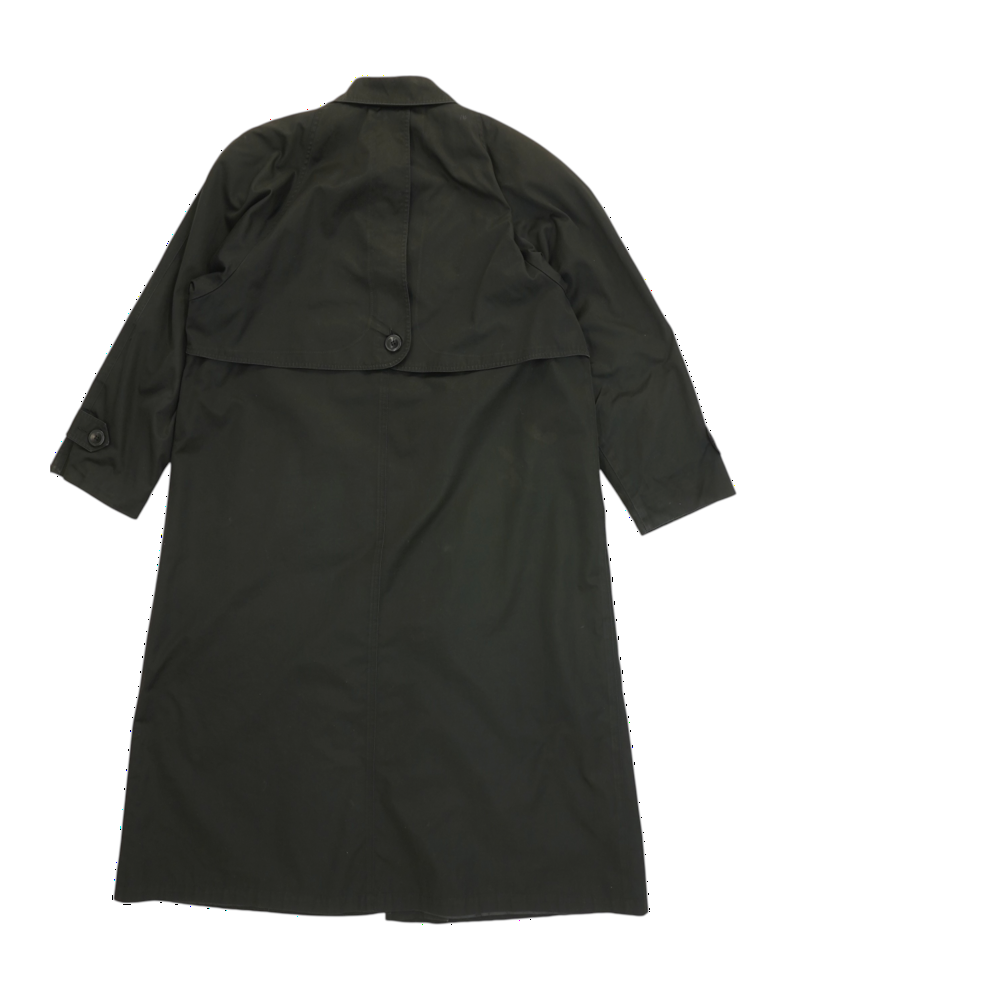 London Fog Vintage Black Solid Trench Coat – Image 2