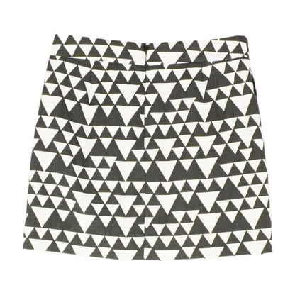 Black Geometric Mini Skirt