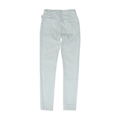 White Solid Skinny Jeans