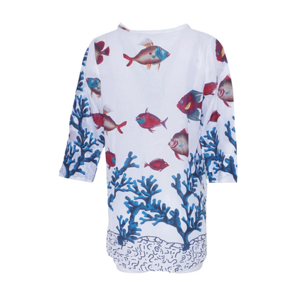White Petite Print Mini Dress