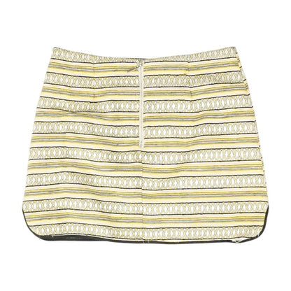 Yellow Geometric Mini Skirt