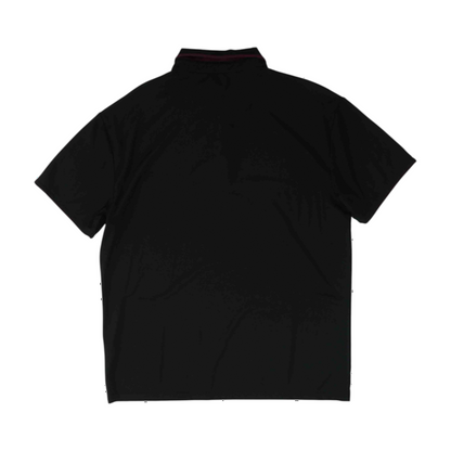 Black Solid Short Sleeve Polo