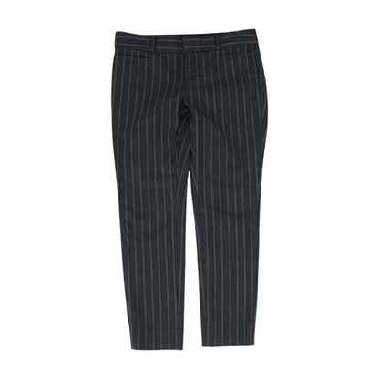 Gray Striped Capri Pants