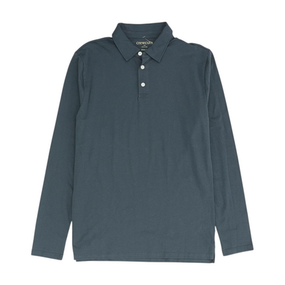 Gray Long Sleeve Polo