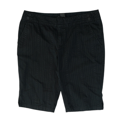 Black Striped Chino Shorts