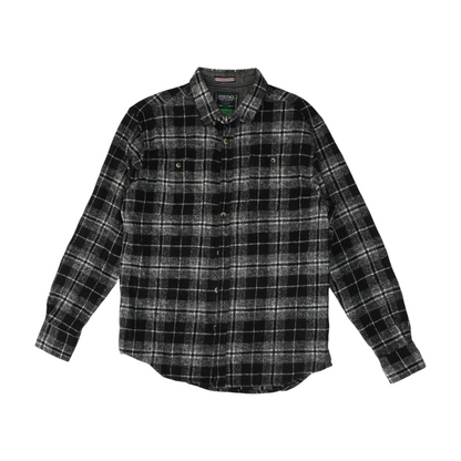 Black Plaid Flannel Button Down