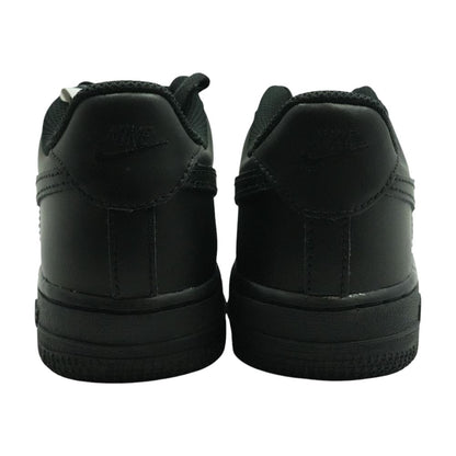 Air Force 1 Black Leather Athletic Shoes