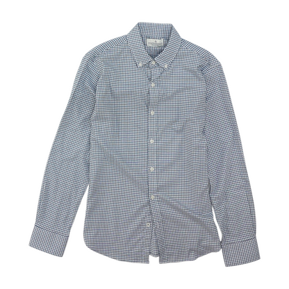 White Check Long Sleeve Button Down