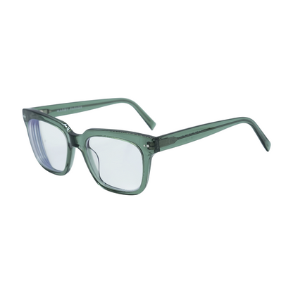 Green Winston M Square Prescription Eyewear