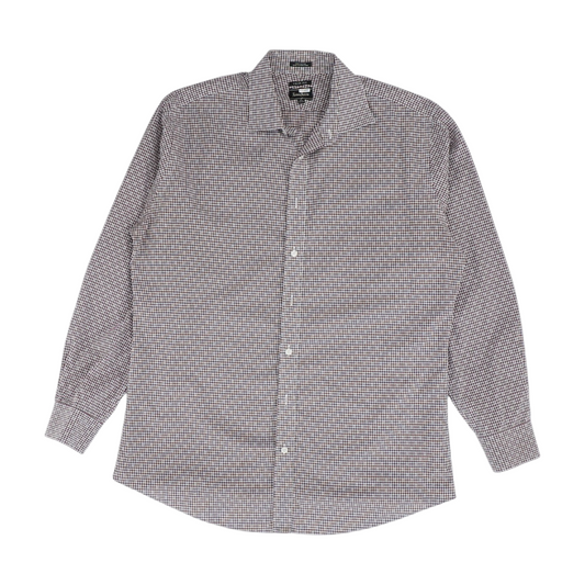 Burgundy Check Long Sleeve Button Down
