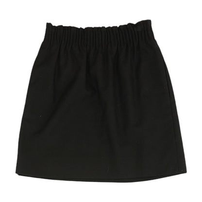 Black Solid Mini Skirt