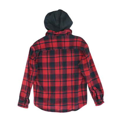 Red Plaid Flannel Button Down