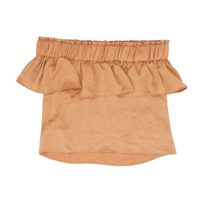 Orange Petite Cropped Blouse