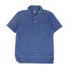 Blue Solid Short Sleeve Polo