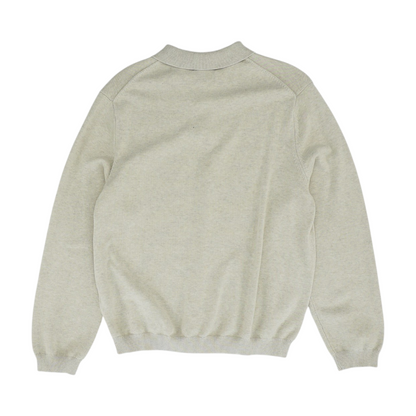 Beige Solid Pullover Sweater